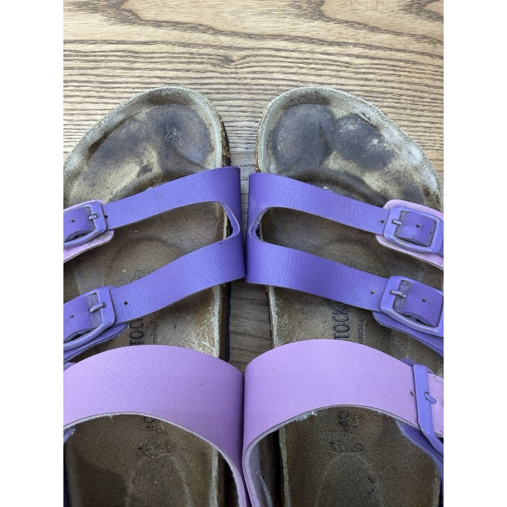 Birkenstock Papillio Florida Purple 3 Strap Back Strap Sandals Women's 9 EU 40 - Picture 4 of 10